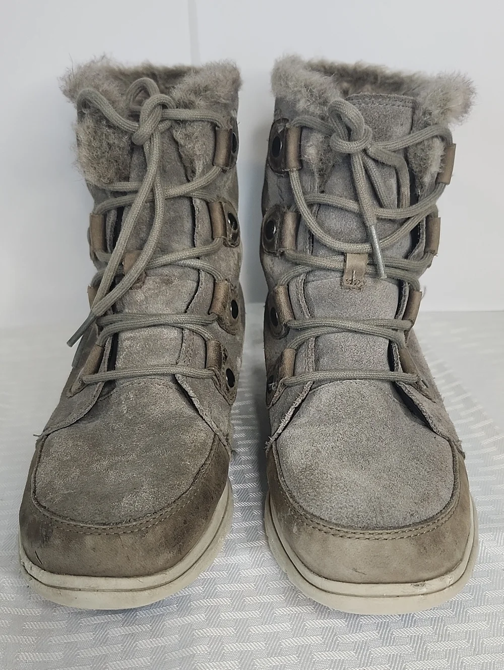 Sorel Boots Leather Faux Fur Ankle